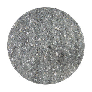Stilvolles silbernes Glitzerglitz-Foto Schneidebrett