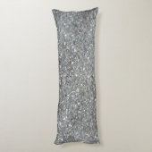 Stilvolles silbernes Glitzerglitz-Foto Seitenschläferkissen (Rückseite (Vertikal))