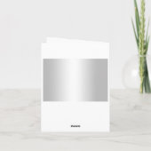 Stilvolles Silver Confetti 60. Hochzeit Vielen Dan Dankeskarte (Rückseite)