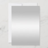 Stilvolles Silver Confetti-Party Einladung (Rückseite)