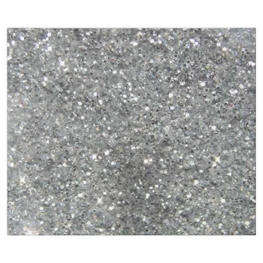 Stilvolles Silver Glitzer Glitz Foto Geschenkpapier (Flach)