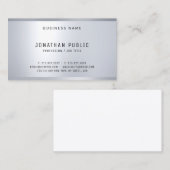 Stilvolles Silver Look Template Modernes, einfache Visitenkarte (Vorne/Hinten)