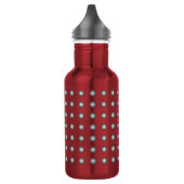 Stilvolles Silver Modern Polka Dot Stainless Edelstahlflasche (Links)