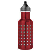 Stilvolles Silver Modern Polka Dot Stainless Edelstahlflasche (Rechts)