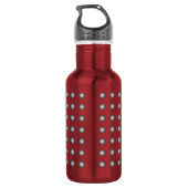 Stilvolles Silver Modern Polka Dot Stainless Edelstahlflasche (Rückseite)
