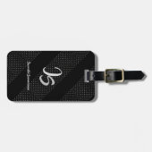 Stilvolles Silver Monogram für erfolgreichen Gesch Gepäckanhänger (Vorderseite horizontal)