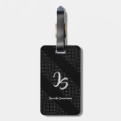 Stilvolles Silver Monogram für erfolgreichen Gesch Gepäckanhänger (Rückseite vertikal)