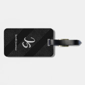 Stilvolles Silver Monogram für erfolgreichen Gesch Gepäckanhänger (Rückseite horizontal)