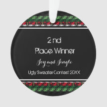 Stilvolles Silver Ugly Sweater Medallion 2. Platz