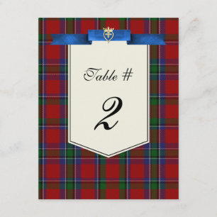 Stilvolles Sinclair-Tartan-Karo-Hochzeitstisch Num Einladung