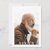 Stilvolles SIXTY Foto Strip 60. Geburtstag Einladung (Rückseite)