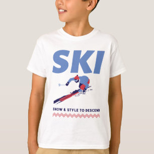 Stilvolles Skifahren an den Hängen  T-Shirt