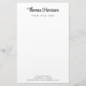 Stilvolles Skript-Monogramm Geschäft Briefpapier (Vorderseite)