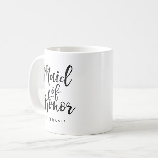 Stilvolles Skript "Trauzeugin" Personalisiert Kaffeetasse (Vorderseite Links)