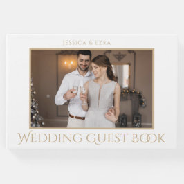 Stilvolles Skript weiß und Gold | FOTO Gästebuch