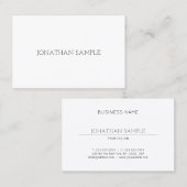 Stilvolles Sleek Design Modernes Trendy Schlicht L Visitenkarte (Vorne/Hinten)