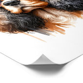 Stilvolles Spanisch in Sonnenbrille Wasserfarbene  Poster (Ecke)