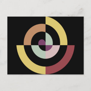 Stilvolles Spiraldesign Postkarte