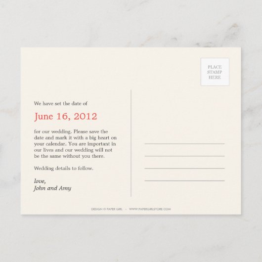 Stilvolles Starfish Foto Save the Date Postkarte (Rückseite)