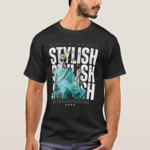 Stilvolles Statuen-Grafik-T-Shirt – Streetwear-Sti