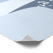 Stilvolles Steel-Blue Digital Art Seascape Poster (Ecke)