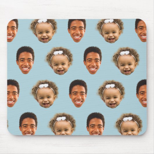 Stilvolles Steel Blue Mama Geschenk - 2 Foto kunde Mousepad (Vorne)