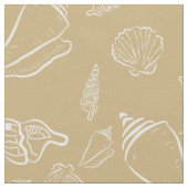 Stilvolles Strand-Sand-Muscheln-Muster Stoff (Nahaufnahme)
