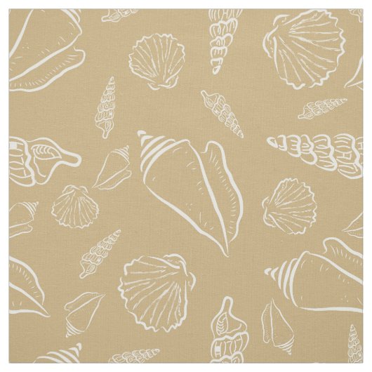 Stilvolles Strand-Sand-Muscheln-Muster Stoff (Muster)