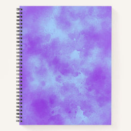 Stilvolles Sturmwolken-Effekt-Muster Lila & Blau  Notizblock