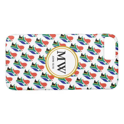 Stilvolles SÜDAFRIKA-Monogramm Case-Mate iPhone Hülle (Rückseite (Horizontal))