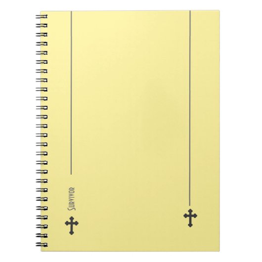 Stilvolles Survivor Cross Notebook Notizblock (Vorderseite)