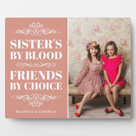 Stilvolles Sweet Sister's Foto Fotoplatte (Vorderseite)