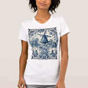 Stilvolles T-Shirt mit Vintage-Fliesendesign