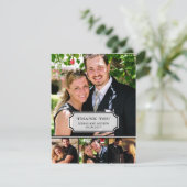 Stilvolles Tab Wedding Foto Danke Karte (Stehend Vorderseite)
