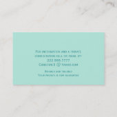 Stilvolles tadelloses Grün blühen Geschäfts-Karte Visitenkarte (Rückseite)