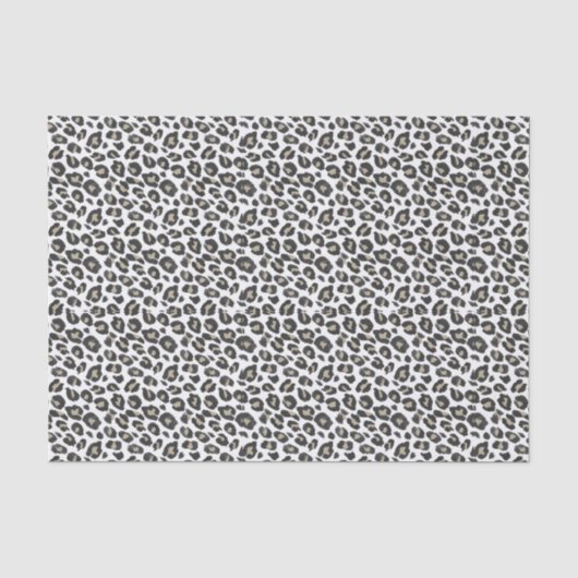 Stilvolles Tan Leopard-Papiertaschentuch Seidenpapier (Vorderseite)