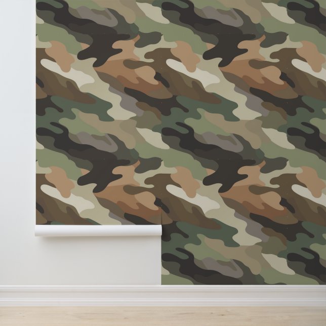 Stilvolles Tarnmuster-Hintergrundbild für Zuhause Tapete (Anwendung)