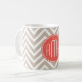 Stilvolles Taupe-und Kaffeetasse (Vorderseite Links)