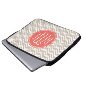 Stilvolles Taupe-und Laptopschutzhülle (Vorne Knopf)