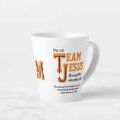 Stilvolles TEAM JESUS Christlich Monogram Milchtasse (Rechte Ecke)