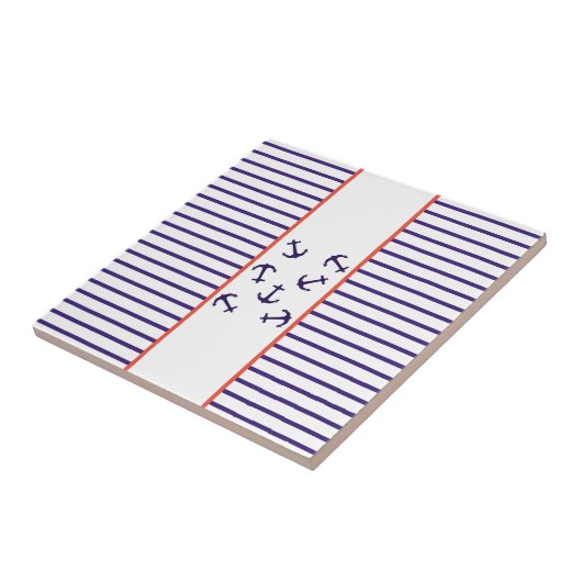 Stilvolles Thema Blaue Ankersee Fliese (Seite)