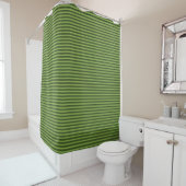 Stilvolles Thin Greenery Striping Design Duschvorhang (Beispiel)