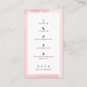 Stilvolles trendisches abstraktes Foto Visitenkarte (Rückseite)