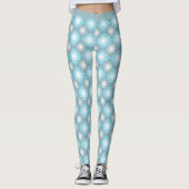 Stilvolles trendy Blue Gray Diamond Geometric Must Leggings (Vorderseite)