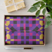 Stilvolles, trendy Lila Mosaik geometrisches Muste Seidenpapier (Geschenk)