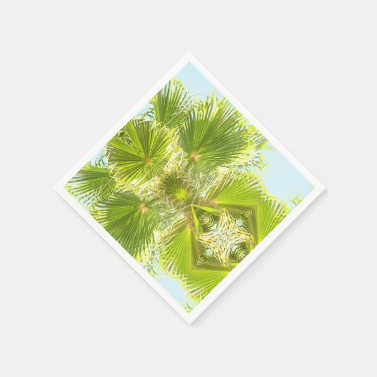Stilvolles tropisches Palmenblätterpapier Napkin Serviette (Ecke)