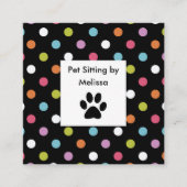 Stilvolles Tupfen-Haustier-Modell Quadratische Visitenkarte (Vorderseite)