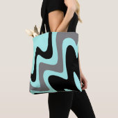 Stilvolles Türkis-Silver Black Tasche (Von Nahem)