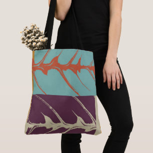 Stilvolles türkisfarbenes Lila Orangenblatt Tasche