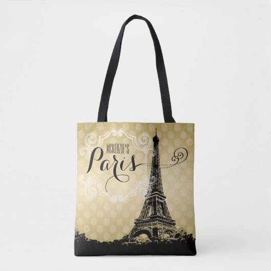 Stilvolles Turm-Imitat-Gold Paris Eiffel mit Tasche (Vorderseite)